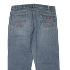 DICKIES Mens Regular Blue Jeans Denim Rinse W40 L27 Classic Zip Closure