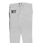 SUPERDRY Womens Joggers Grey & Navy Blue Stripe Slim Tapered UK 14 W34 L32