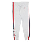 SUPERDRY Womens Joggers Grey & Navy Blue Stripe Slim Tapered UK 14 W34 L32