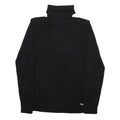CALVIN KLEIN Womens Black Plain Turtleneck Jumper Basic Knit M Cotton Blend