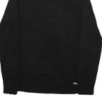 CALVIN KLEIN Womens Black Plain Turtleneck Jumper Basic Knit M Cotton Blend