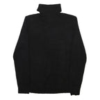 CALVIN KLEIN Womens Black Plain Turtleneck Jumper Basic Knit M Cotton Blend