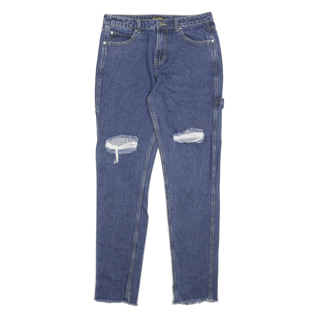 YANGSTER Womens Blue Slim Skinny Denim Cotton Medium W30 L31 Zip Closure Pockets
