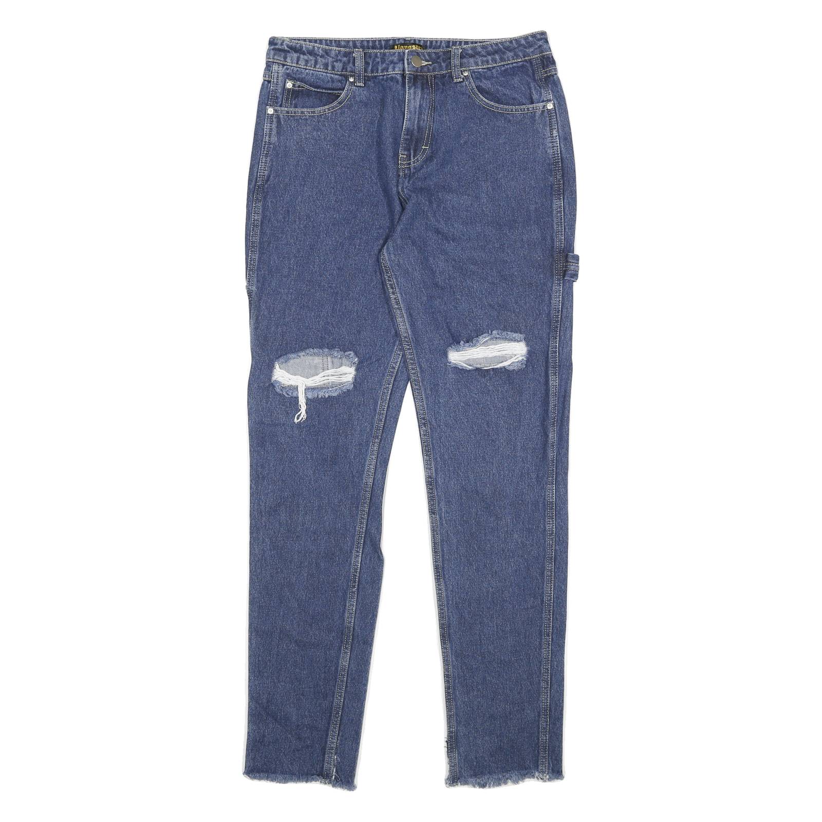 YANGSTER Womens Blue Slim Skinny Denim Cotton Medium W30 L31 Zip Closure Pockets