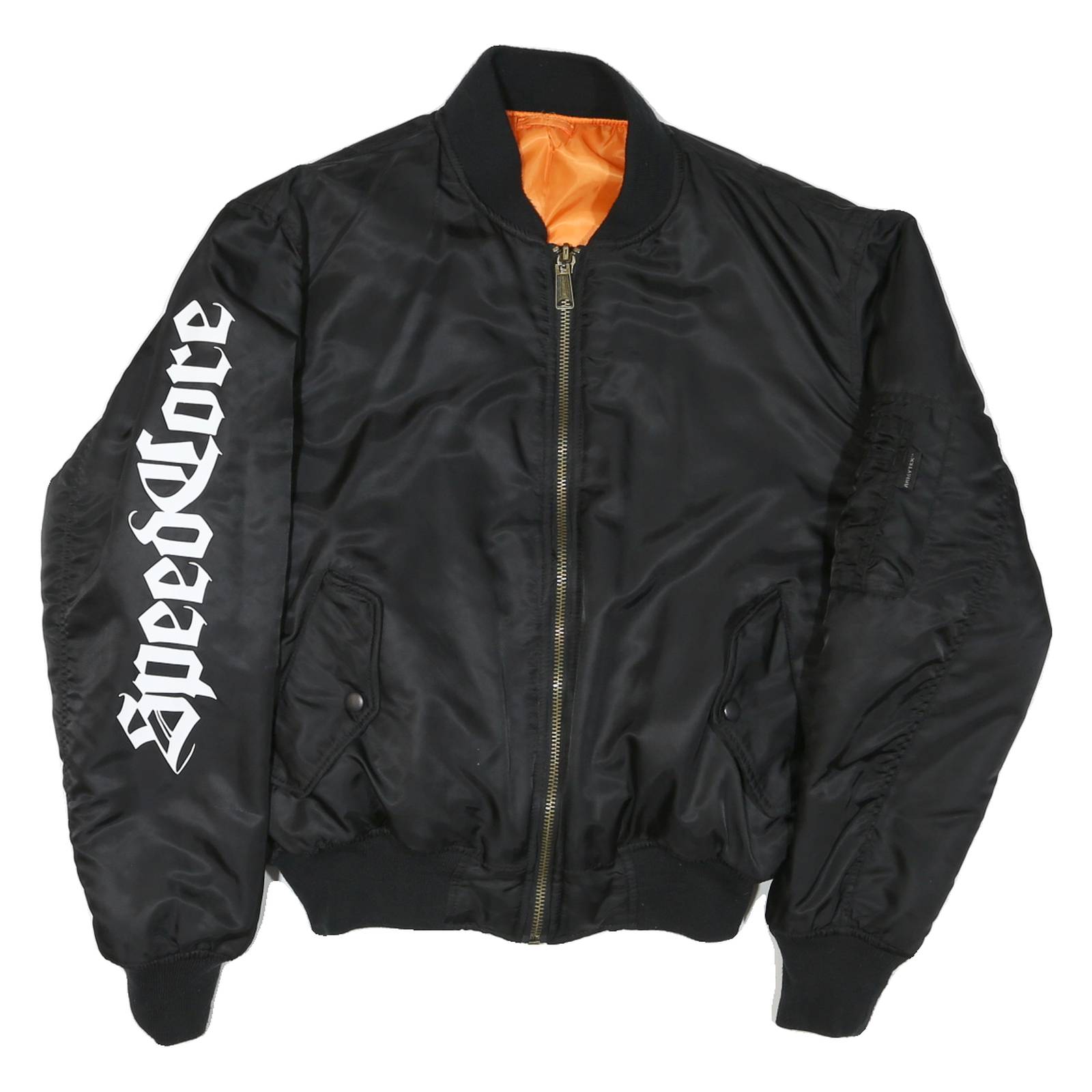 ARMYTEX Mens Black & Orange Bomber Jacket M Polyester Blend Zip Reversible