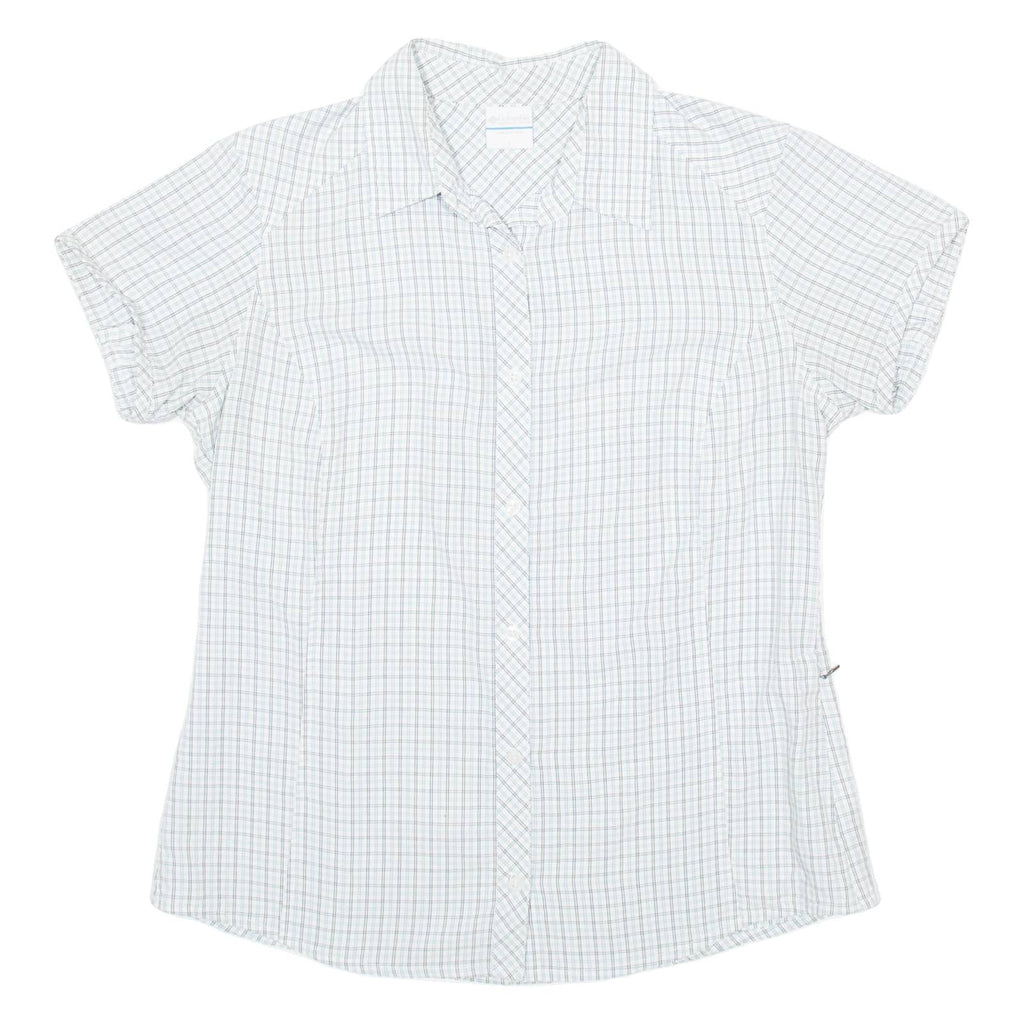 COLUMBIA Womens Shirt Blue Check L