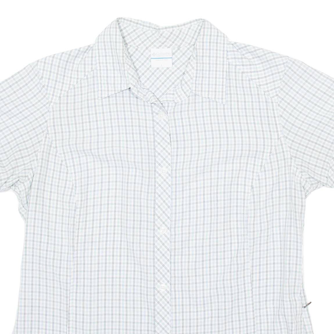 COLUMBIA Womens Shirt Blue Check L