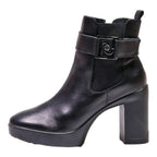 LIU JO Ankle Boots Black Leather Womens UK 6