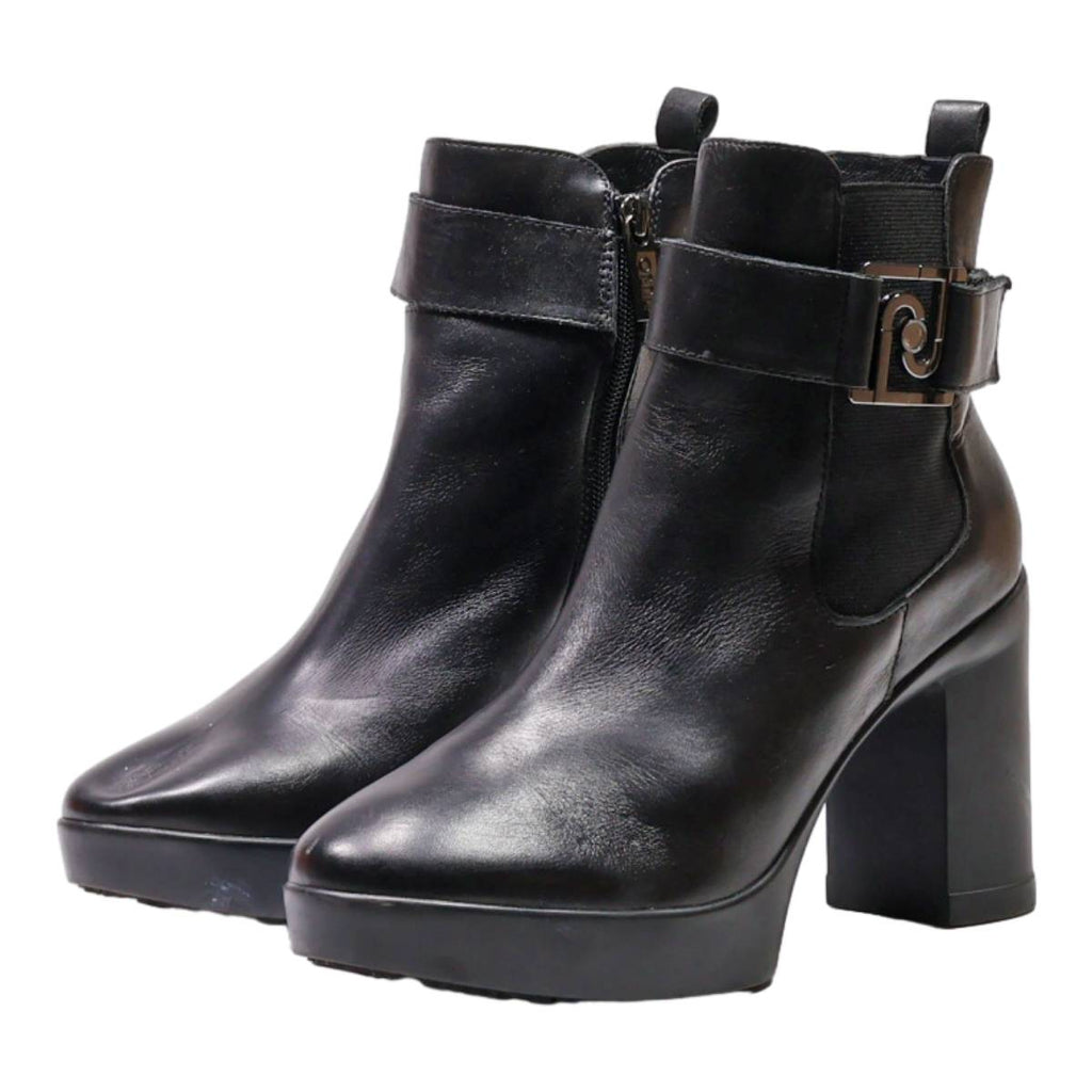 LIU JO Ankle Boots Black Leather Womens UK 6
