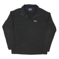 PATAGONIA Womens Black Plain Pullover Round Neck Basic Knit L Cotton Blend