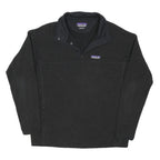 PATAGONIA Womens Black Plain Pullover Round Neck Basic Knit L Cotton Blend