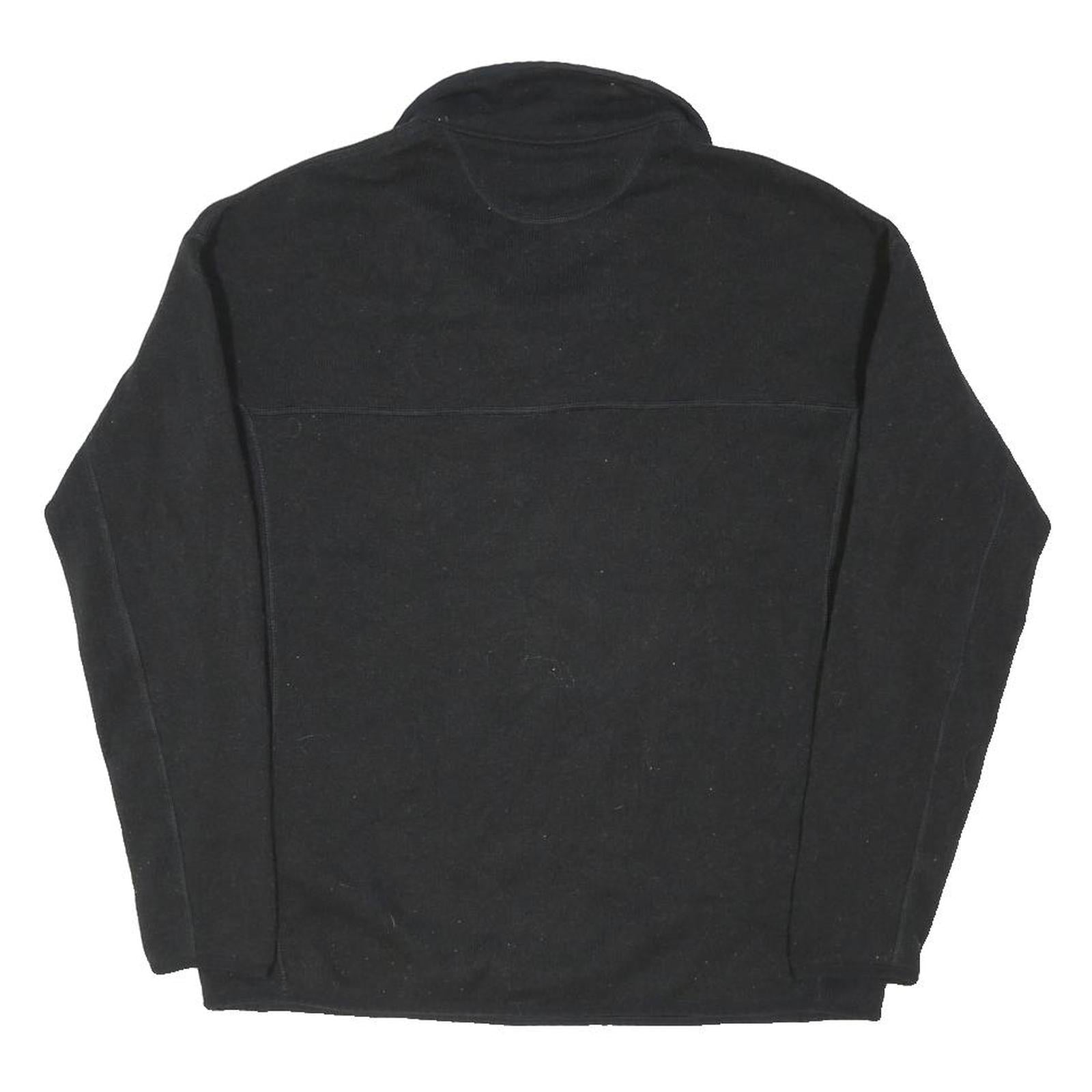 PATAGONIA Womens Black Plain Pullover Round Neck Basic Knit L Cotton Blend