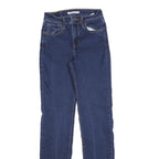 LEVI'S 724 Womens Jeans Blue Slim Skinny Denim W22 L30 Classic Cotton Blend Zip