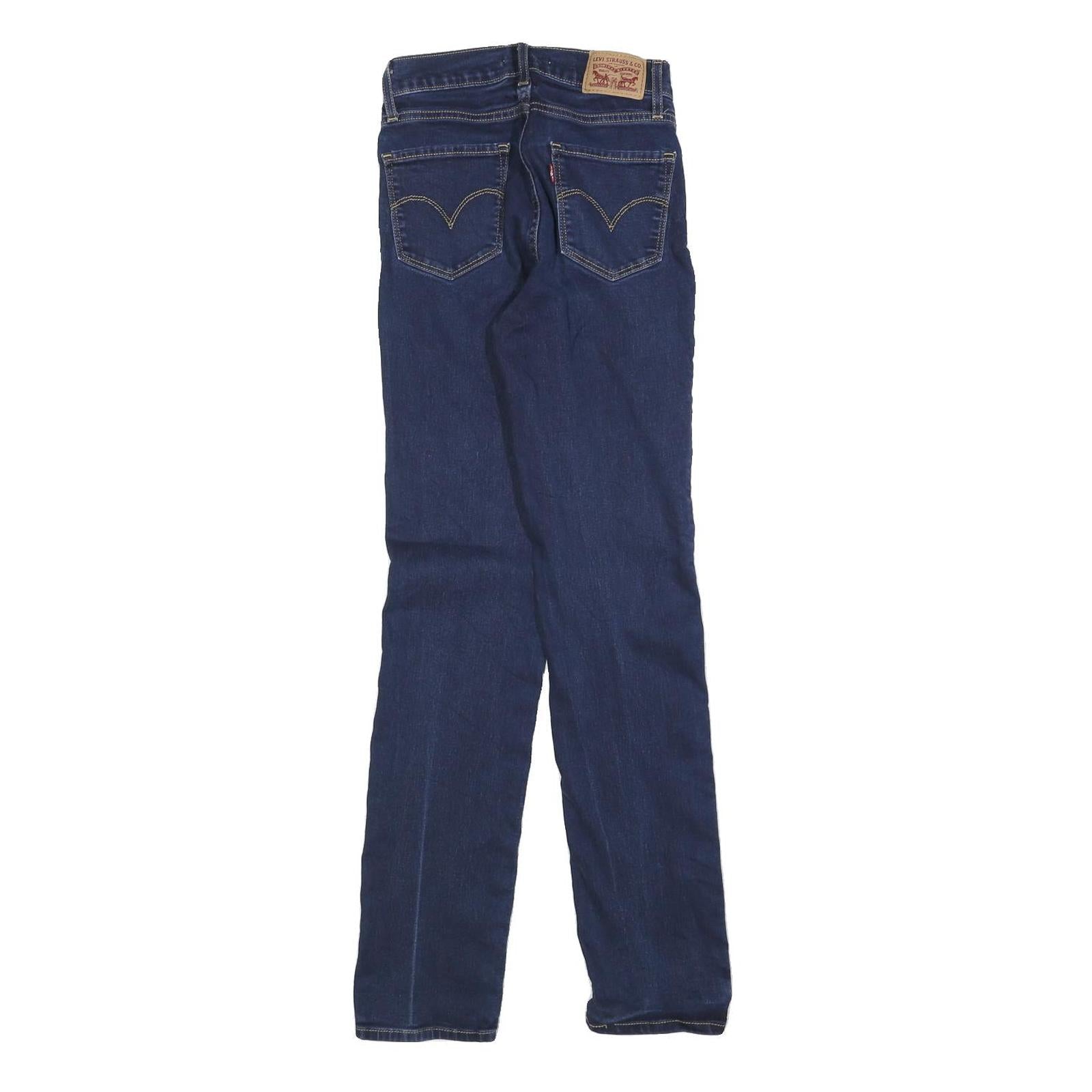 LEVI'S 724 Womens Jeans Blue Slim Skinny Denim W22 L30 Classic Cotton Blend Zip