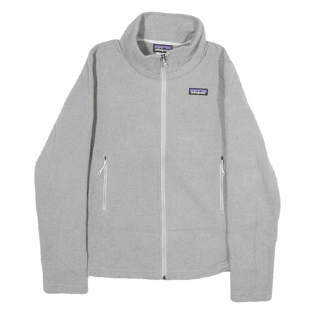 PATAGONIA Womens Grey Midweight Fleece Jacket M Polyester Zip Casual Outdoor