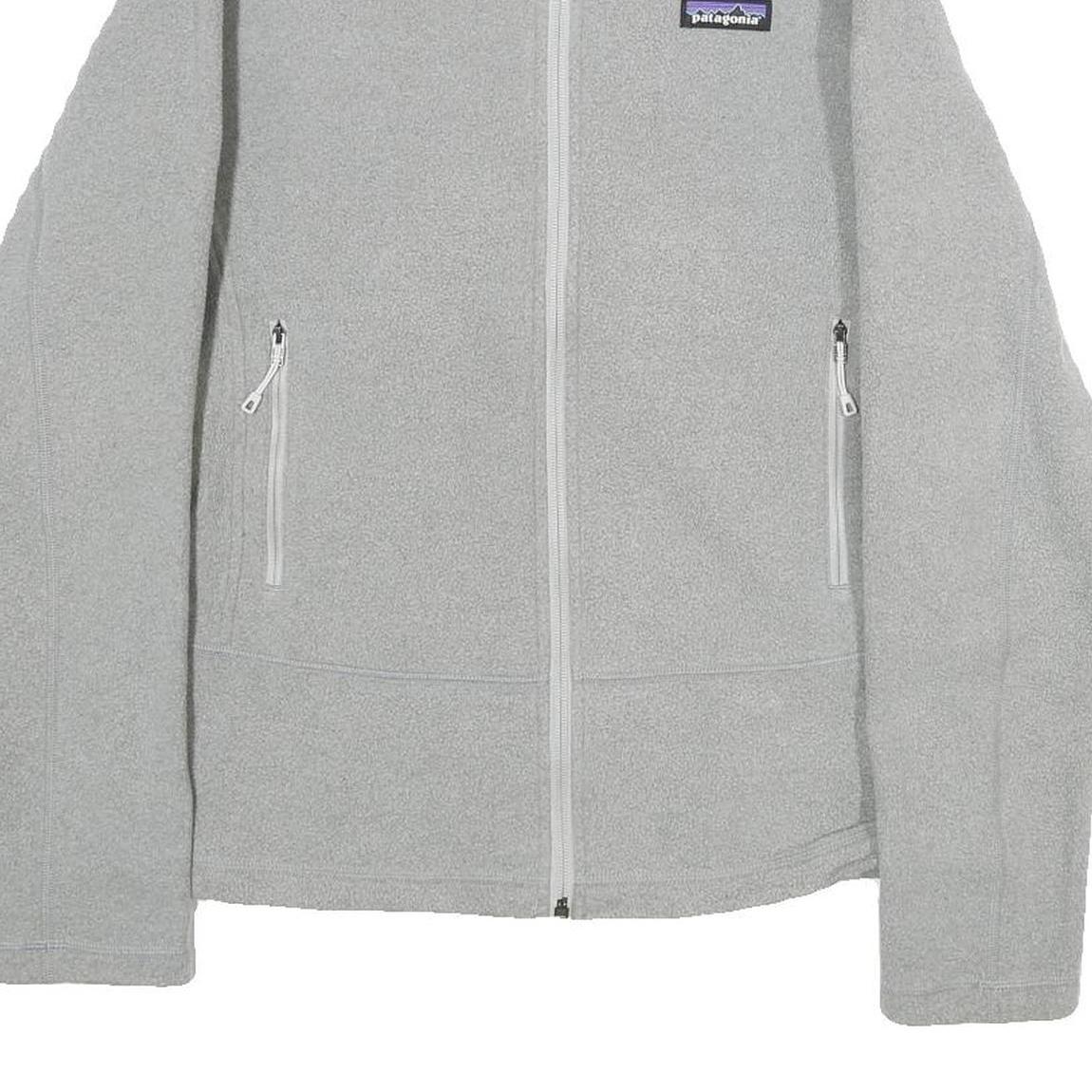 PATAGONIA Womens Grey Midweight Fleece Jacket M Polyester Zip Casual Outdoor