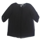 CANADA Womens Blouse Black Long Sleeve L