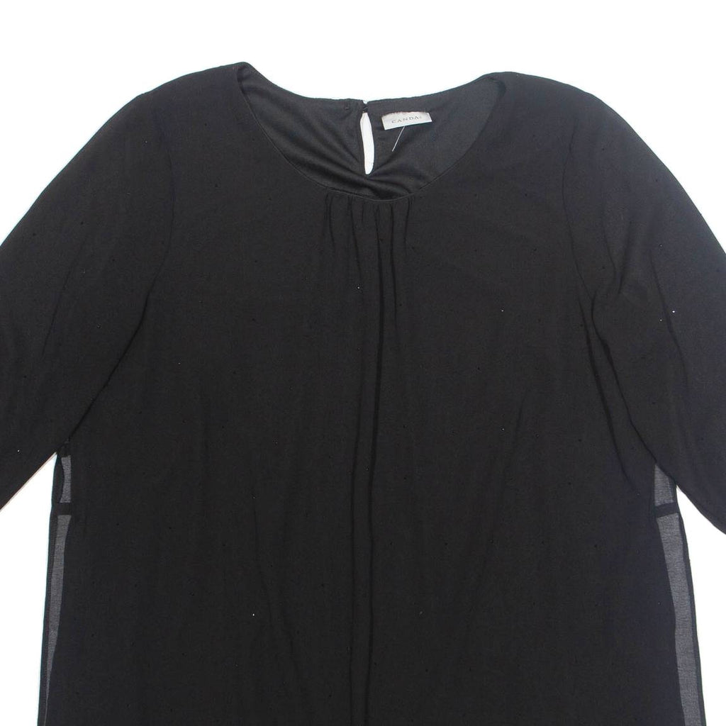 CANADA Womens Blouse Black Long Sleeve L