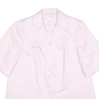M&S Womens Pink Blazer Classic Fit UK 16 Polyester Blend Woven Button Closure
