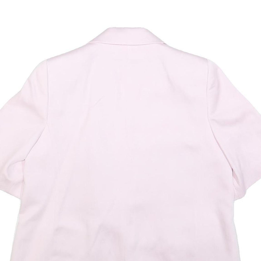 M&S Womens Pink Blazer Classic Fit UK 16 Polyester Blend Woven Button Closure