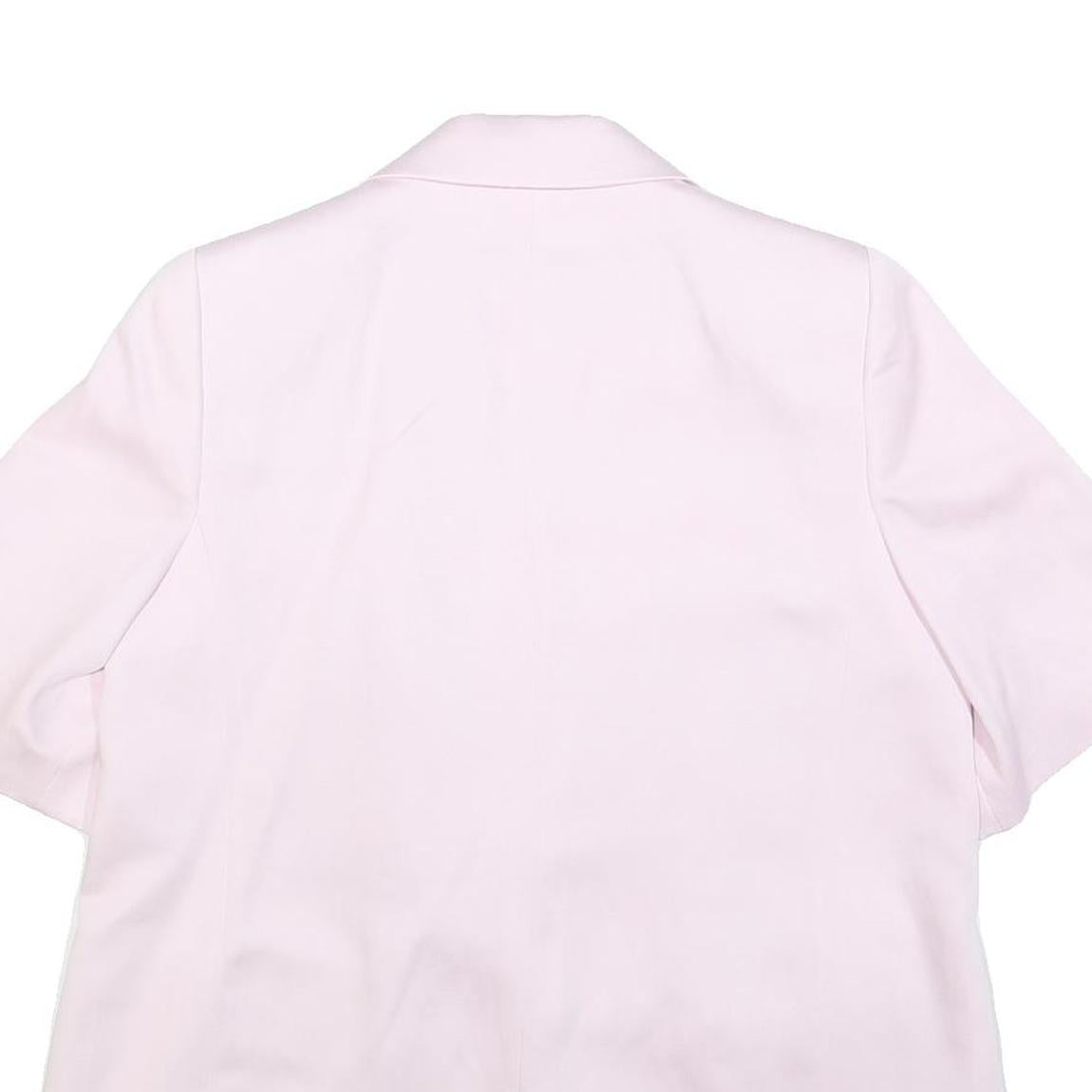 M&S Womens Pink Blazer Classic Fit UK 16 Polyester Blend Woven Button Closure