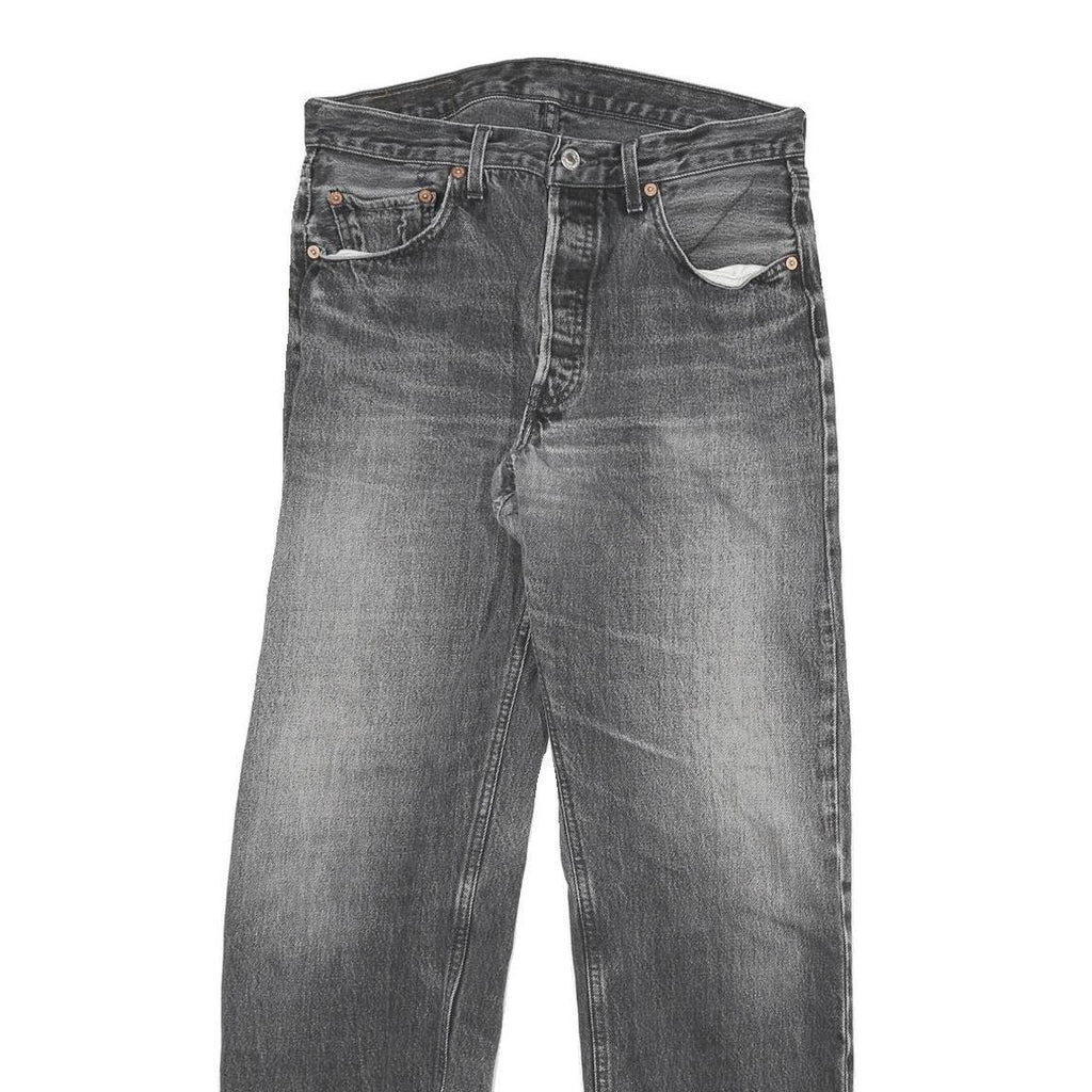 LEVI'S Mens Regular Fit Black Denim Jeans Cotton Blend W30 L30 Classic Style