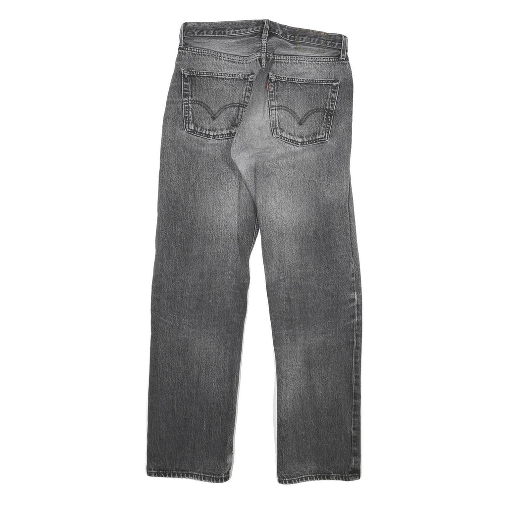 LEVI'S Mens Regular Fit Black Denim Jeans Cotton Blend W30 L30 Classic Style