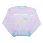 Womens Purple & Blue Sweatshirt Crew Neck M Casual Cotton Blend Pullover