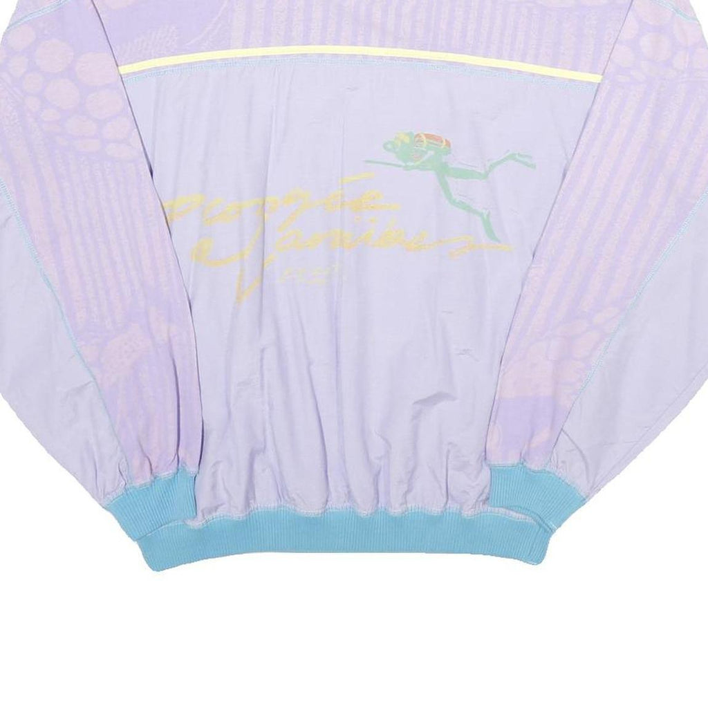 Womens Purple & Blue Sweatshirt Crew Neck M Casual Cotton Blend Pullover