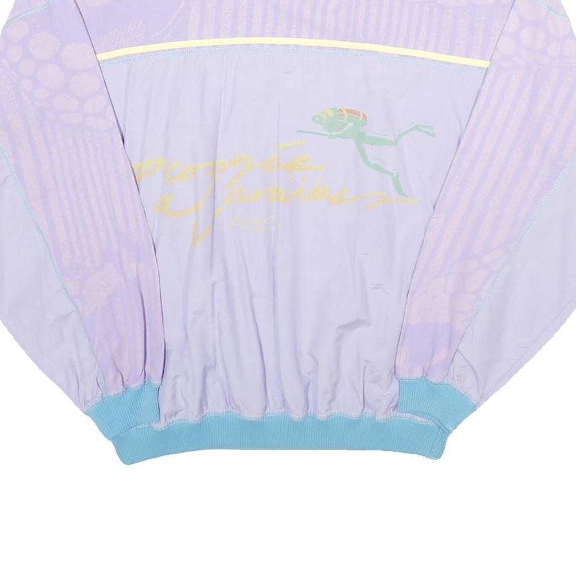 Womens Purple & Blue Sweatshirt Crew Neck M Casual Cotton Blend Pullover