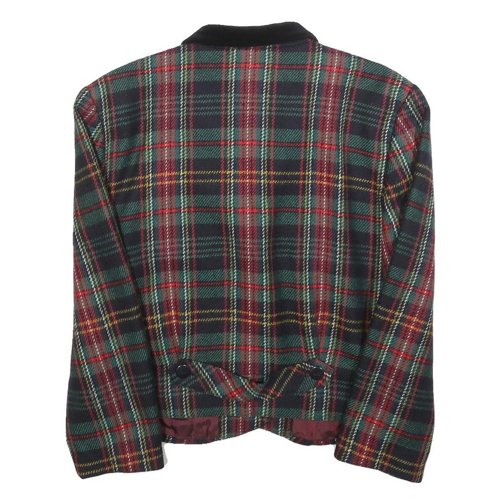 WINUDRESS Womens Green & Red Check Wool Blend Tailored Button Jacket UK 10