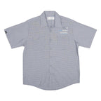 ARAMARK Mens Blue Polyester Blend Short Sleeve Shirt L Workwear Casual