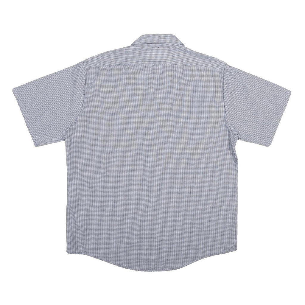 ARAMARK Mens Blue Polyester Blend Short Sleeve Shirt L Workwear Casual