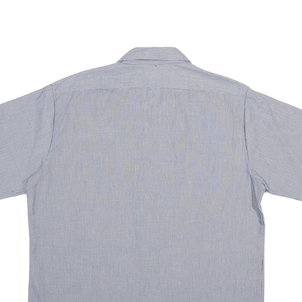 ARAMARK Mens Blue Polyester Blend Short Sleeve Shirt L Workwear Casual