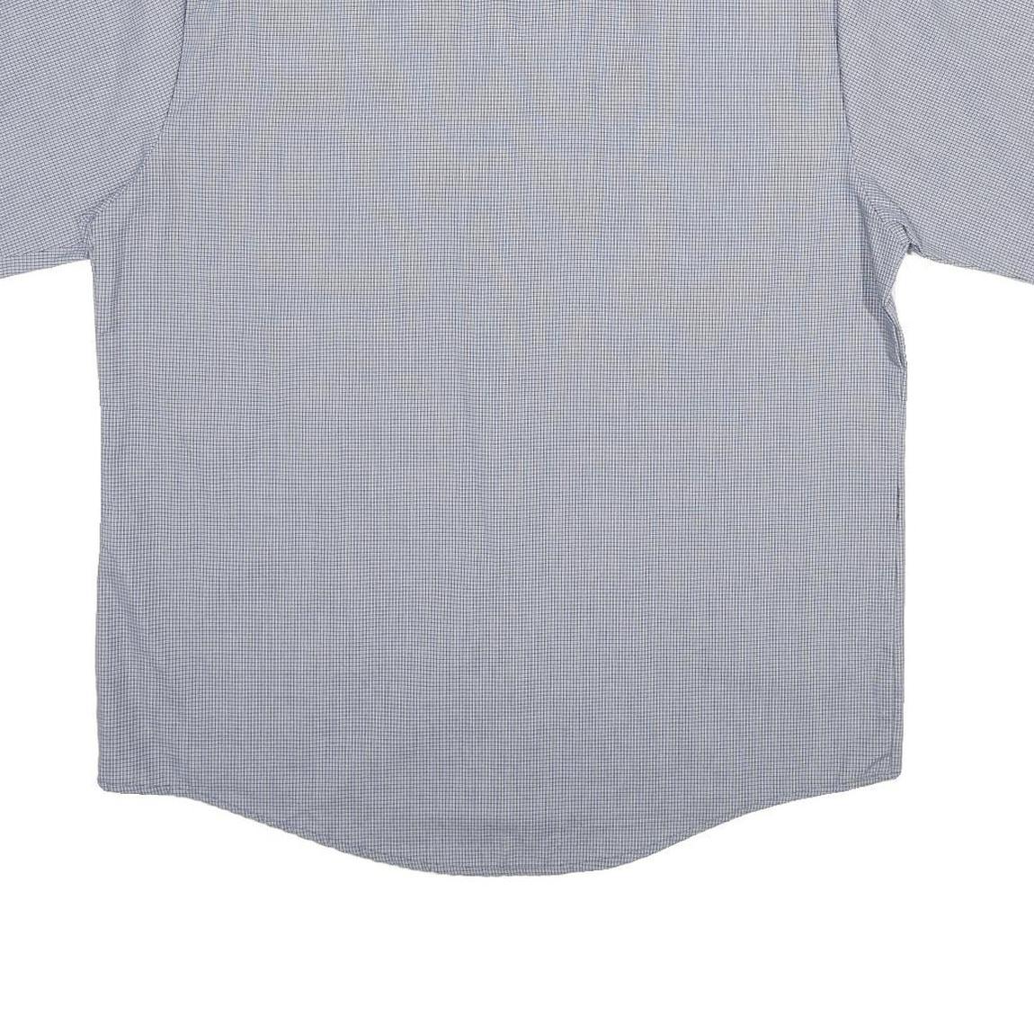 ARAMARK Mens Blue Polyester Blend Short Sleeve Shirt L Workwear Casual