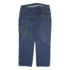 DICKIES Mens Jeans Blue Regular Straight Denim W42 L31 Workwear Cotton Blend