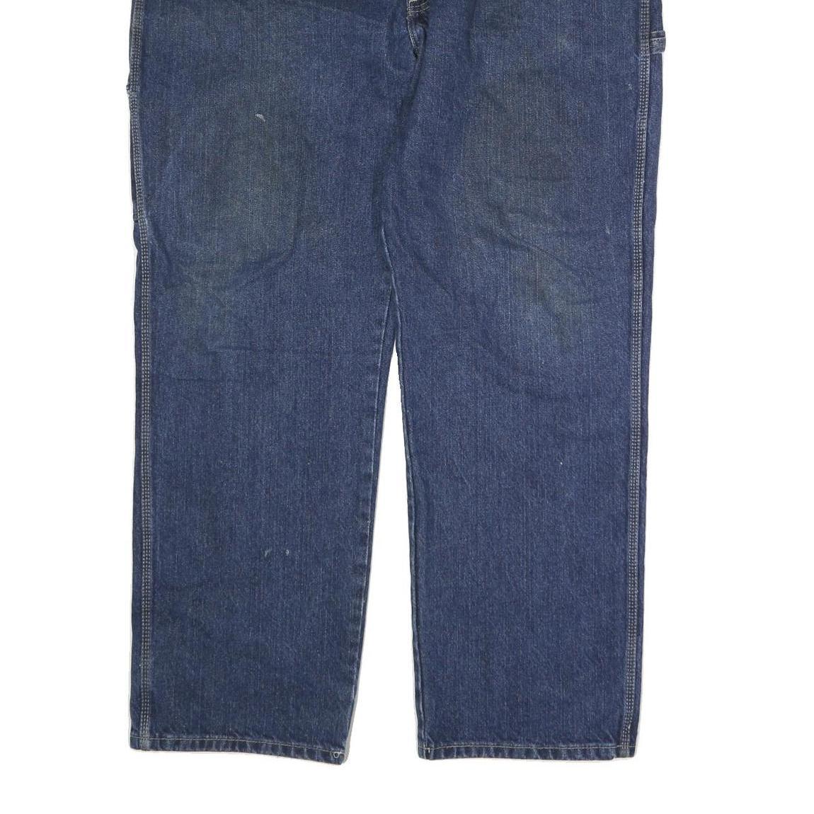 DICKIES Mens Jeans Blue Regular Straight Denim W42 L31 Workwear Cotton Blend