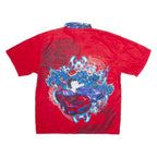 TD Mens Shirt Red Crazy Pattern XL