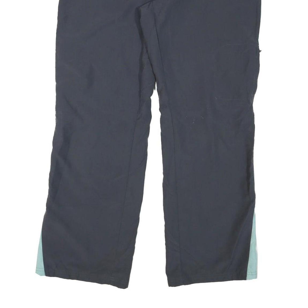 REEBOK Womens Joggers Black & Light Blue Regular Fit Straight UK 14 W36 L31