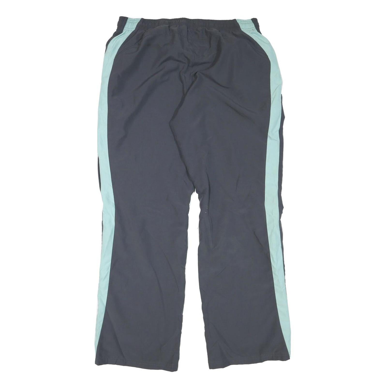 REEBOK Womens Joggers Black & Light Blue Regular Fit Straight UK 14 W36 L31