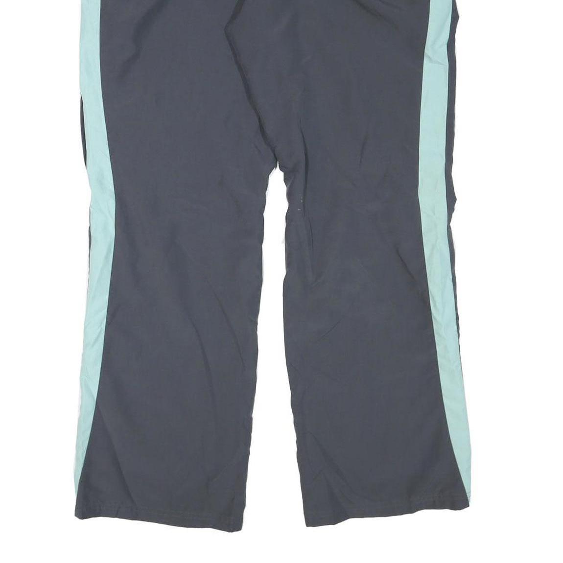 REEBOK Womens Joggers Black & Light Blue Regular Fit Straight UK 14 W36 L31