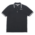 KAPPA Mens Black & White Cotton Blend Short Sleeve Polo Shirt M Casual