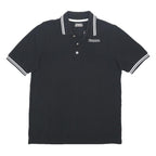KAPPA Mens Black & White Cotton Blend Short Sleeve Polo Shirt M Casual