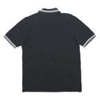 KAPPA Mens Black & White Cotton Blend Short Sleeve Polo Shirt M Casual