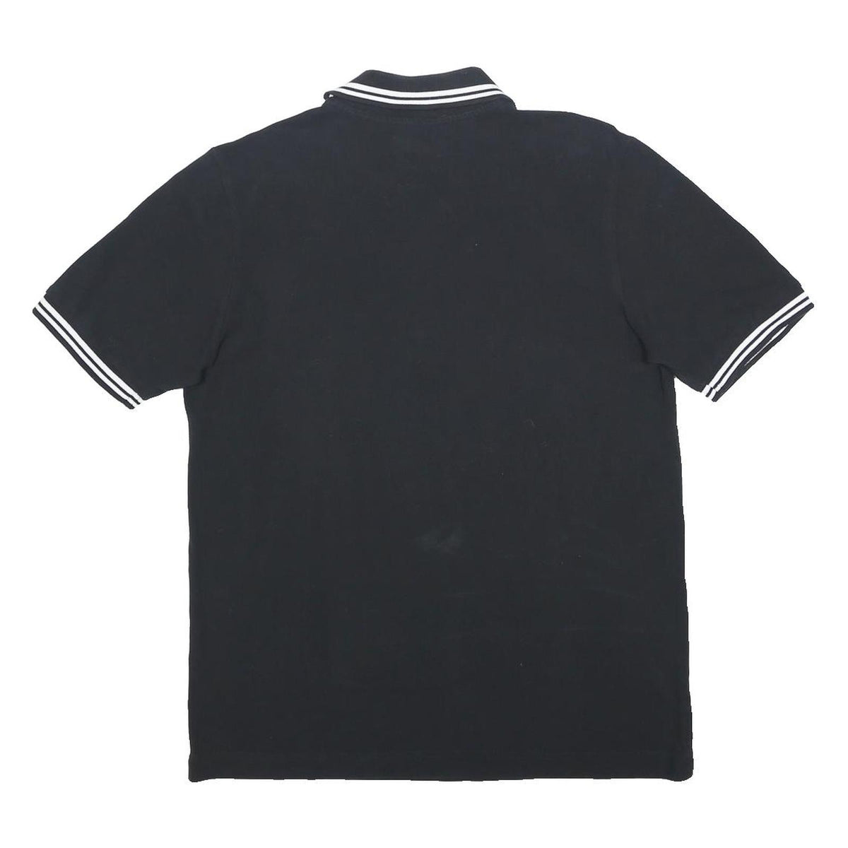 KAPPA Mens Black & White Cotton Blend Short Sleeve Polo Shirt M Casual