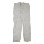 H&M Mens Cotton Blend Beige Regular Fit Cargo Trousers W34 L34 Comfortable