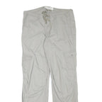 H&M Mens Cotton Blend Beige Regular Fit Cargo Trousers W34 L34 Comfortable
