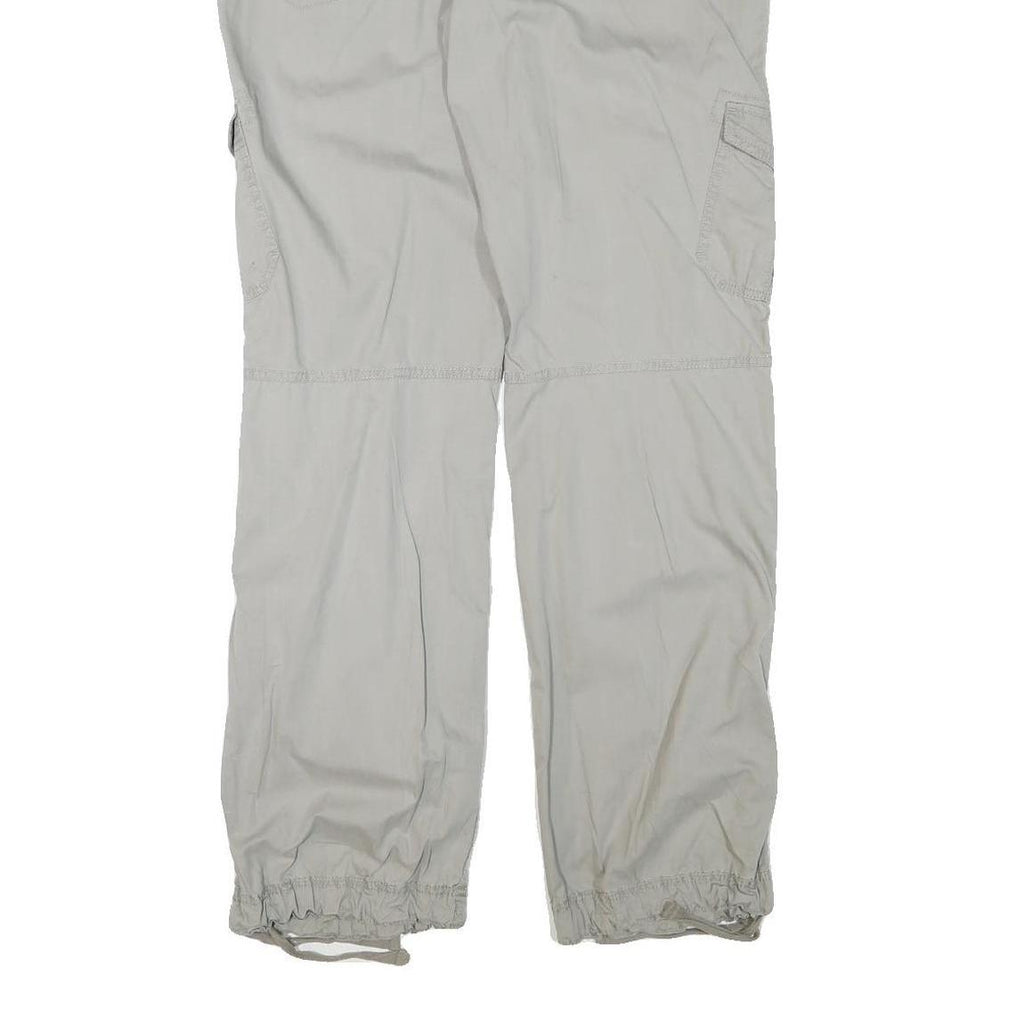 H&M Mens Cotton Blend Beige Regular Fit Cargo Trousers W34 L34 Comfortable