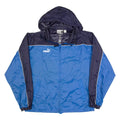 PUMA Mens Rain Jacket Blue Hooded S