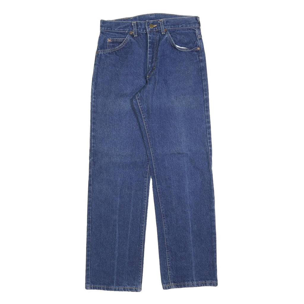 LEE Womens Regular Fit Straight Leg Denim Blue Cotton Blend Zip W28 L29 Classic